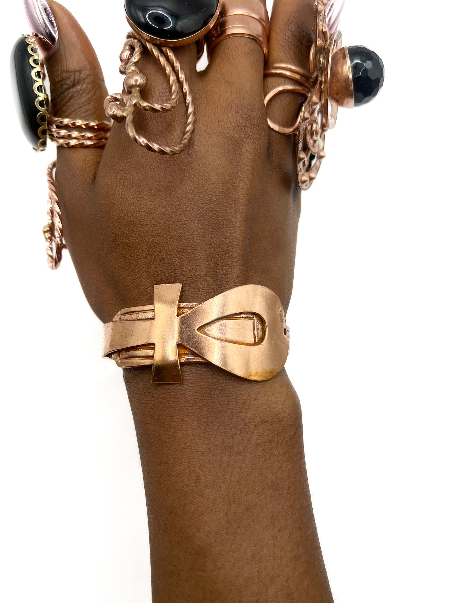 Wide Copper Ahnk Bangle