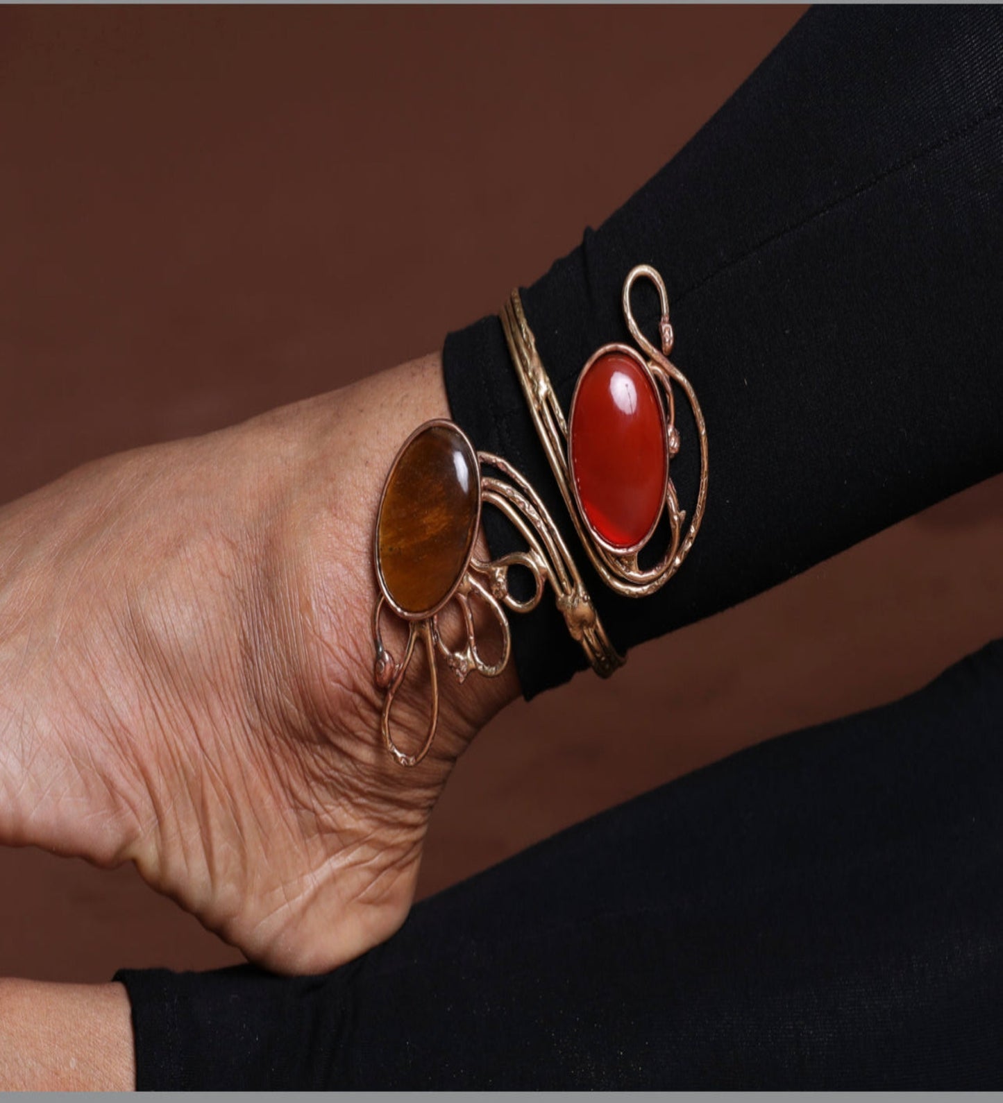 Crystal Copper Anklet