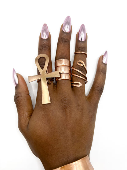 Copper slim Ahnk ring