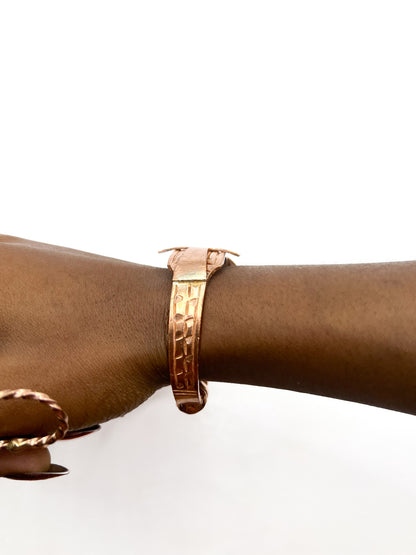 Wide Copper Ahnk Bangle