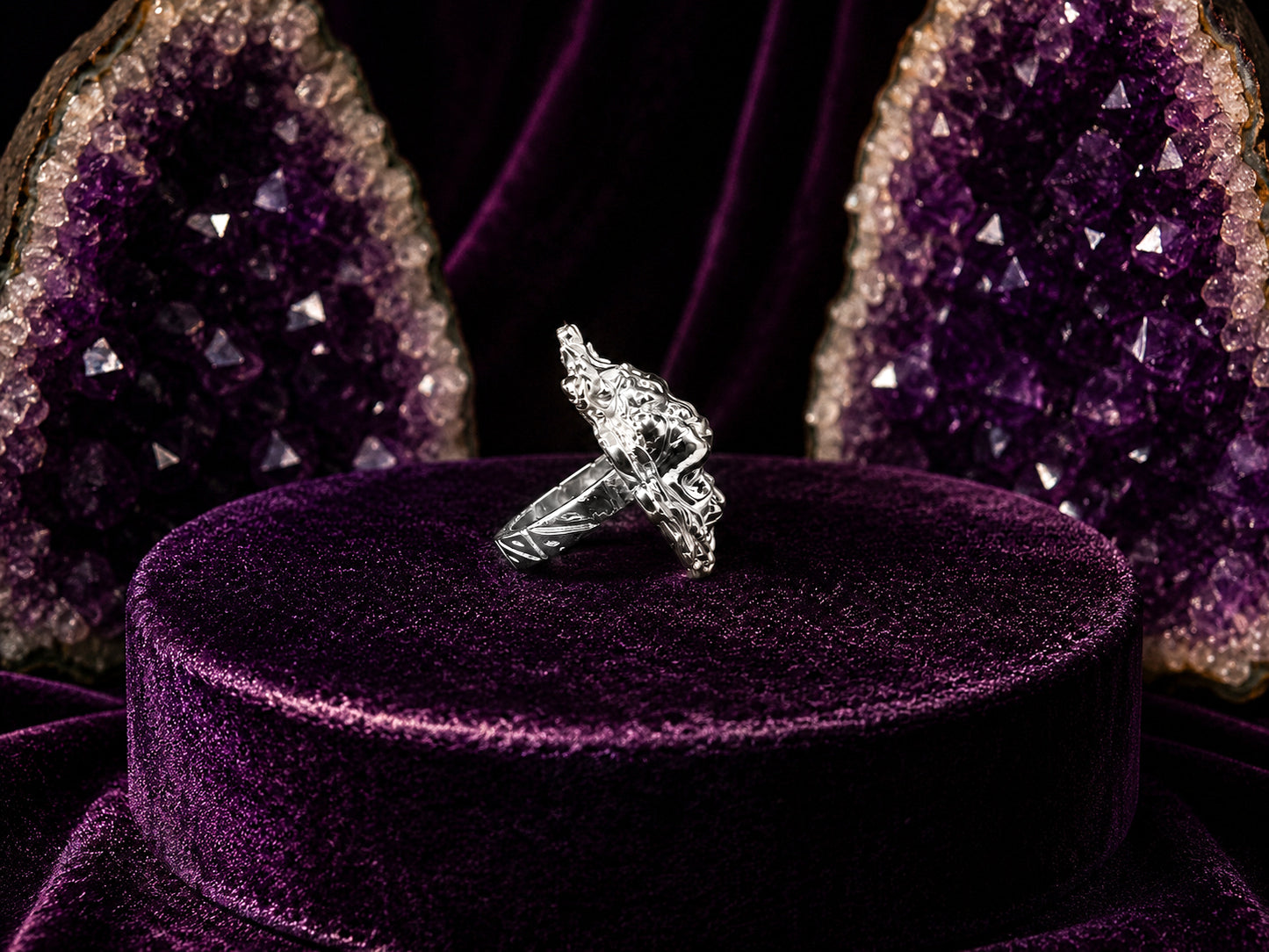 Silver Lion Ring