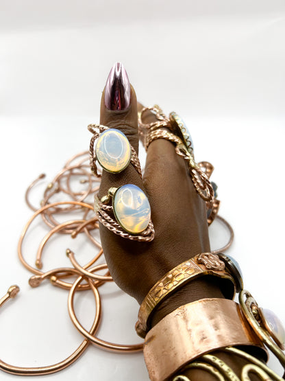 Double Opalite ring