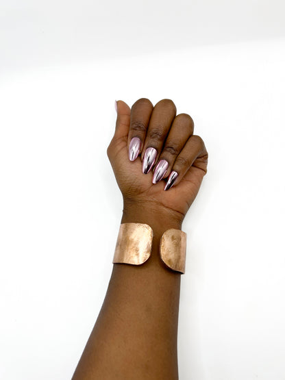 Large copper wide bangle
