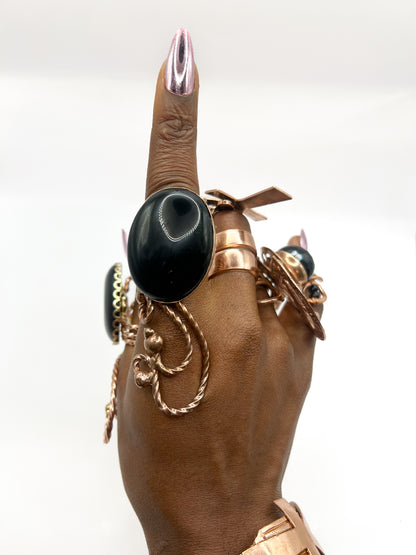 Black Obsidian Ring (EXQUIZ)
