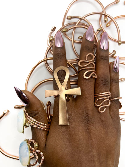 Copper slim Ahnk ring