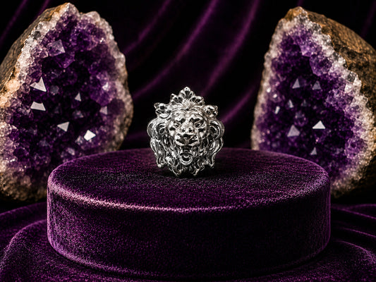Silver Lion Ring