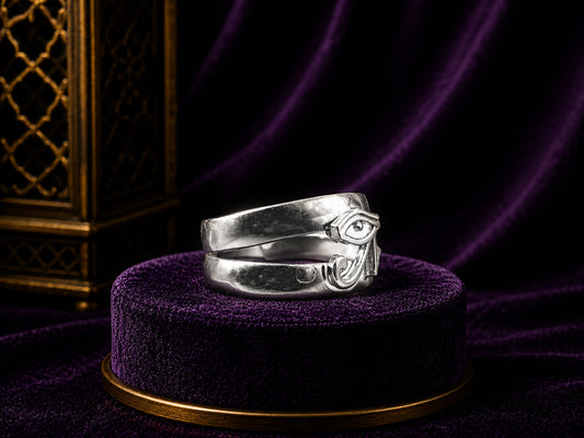 Silver eye of Heru arm cuff
