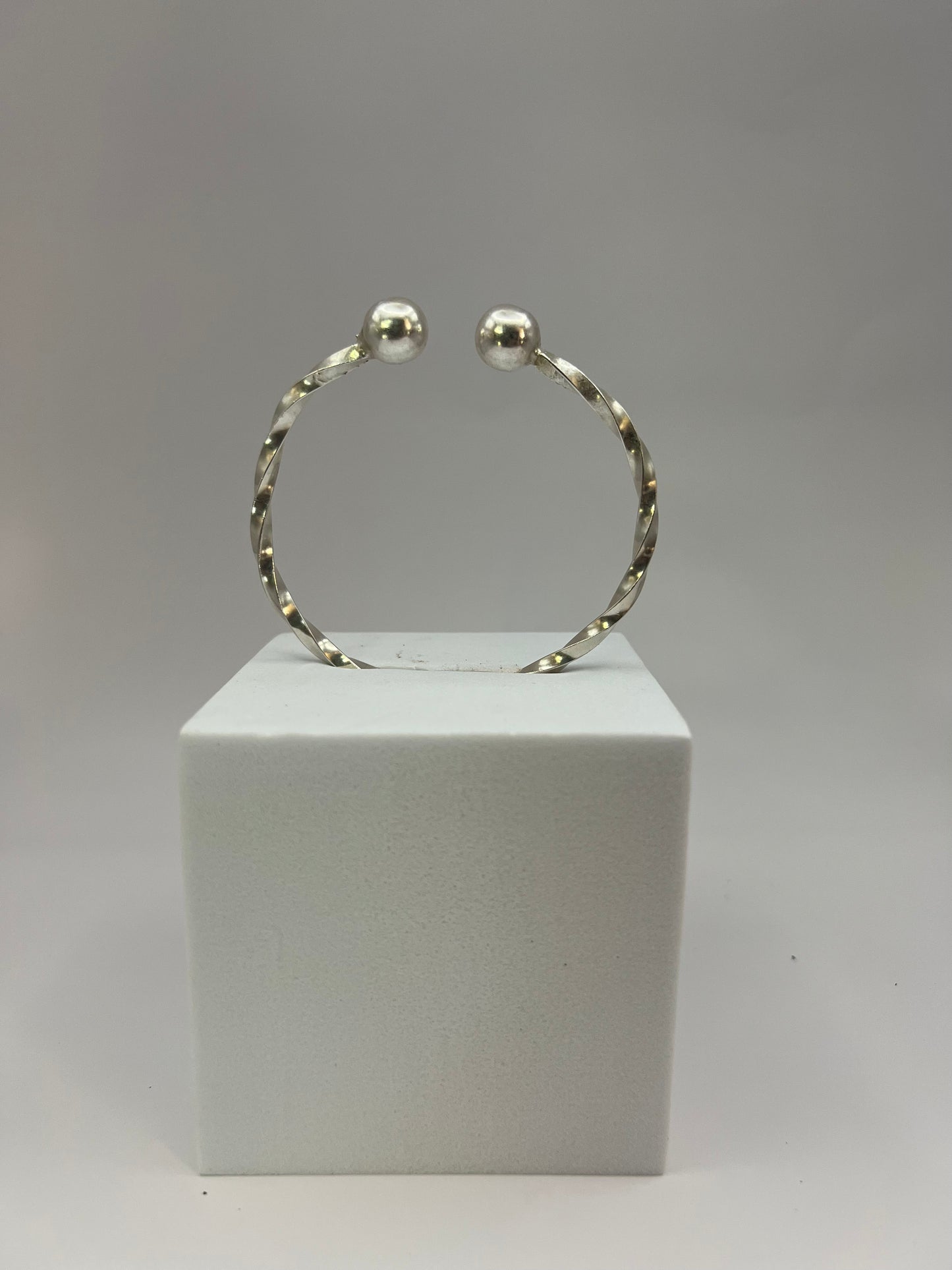 Spiral silver bangle(unisex)